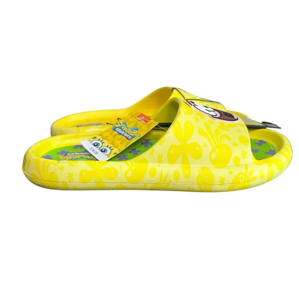 Ground Up Men’s Nickelodeon Sponge Bob Patrick Comfort Slides Yellow Size 11 NWT - Picture 4 of 10